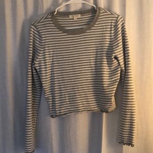Striped cropped sweater